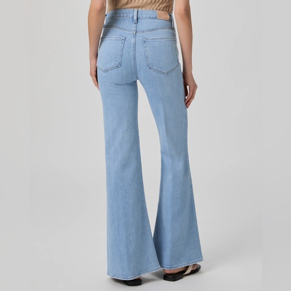 NWT Paige Charlie high rise super flare jeans in “luminaries” light wash - Picture 3 of 15